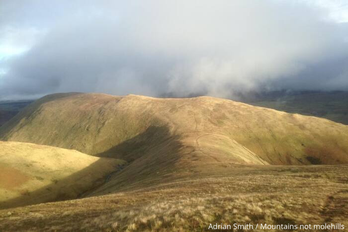 Cloud starting to come in looking at the descent on Blencathra