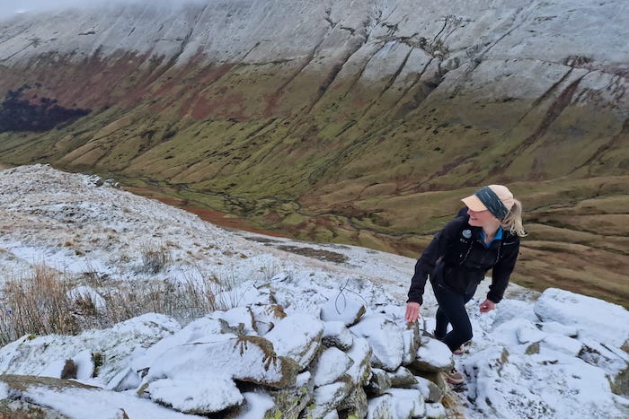 Annette trail running in the Lake District 