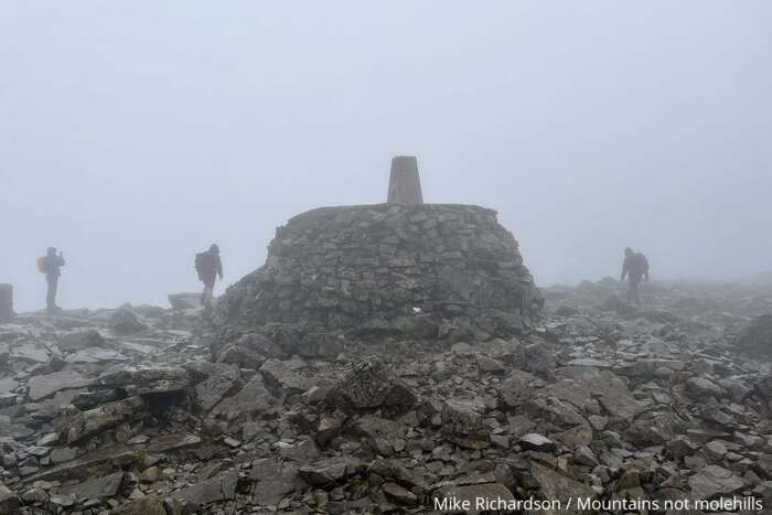 Image of the Trig Point at the summit of Ben Nevis 