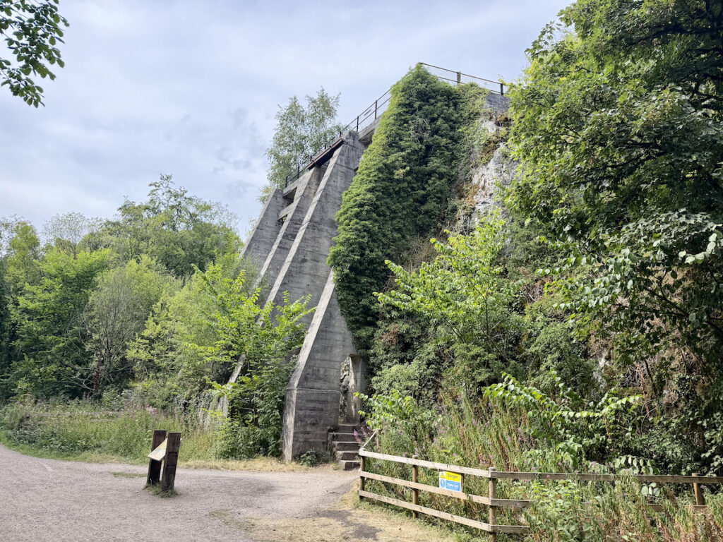 The start of the Monsal Trail path from Miller's Dale car park